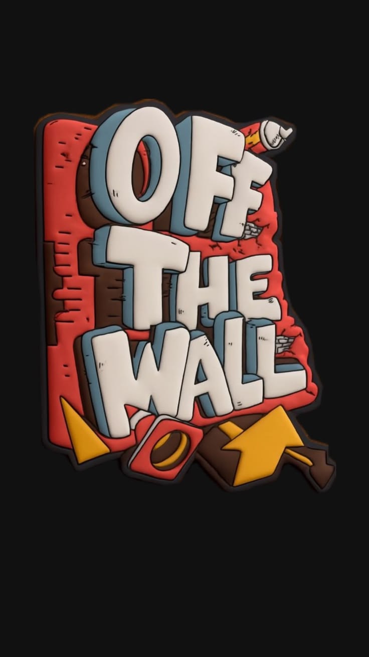 Off The Wall" Graphic Oversized T-Shirt – 220 GSM Heavyweight Cotton (Black)