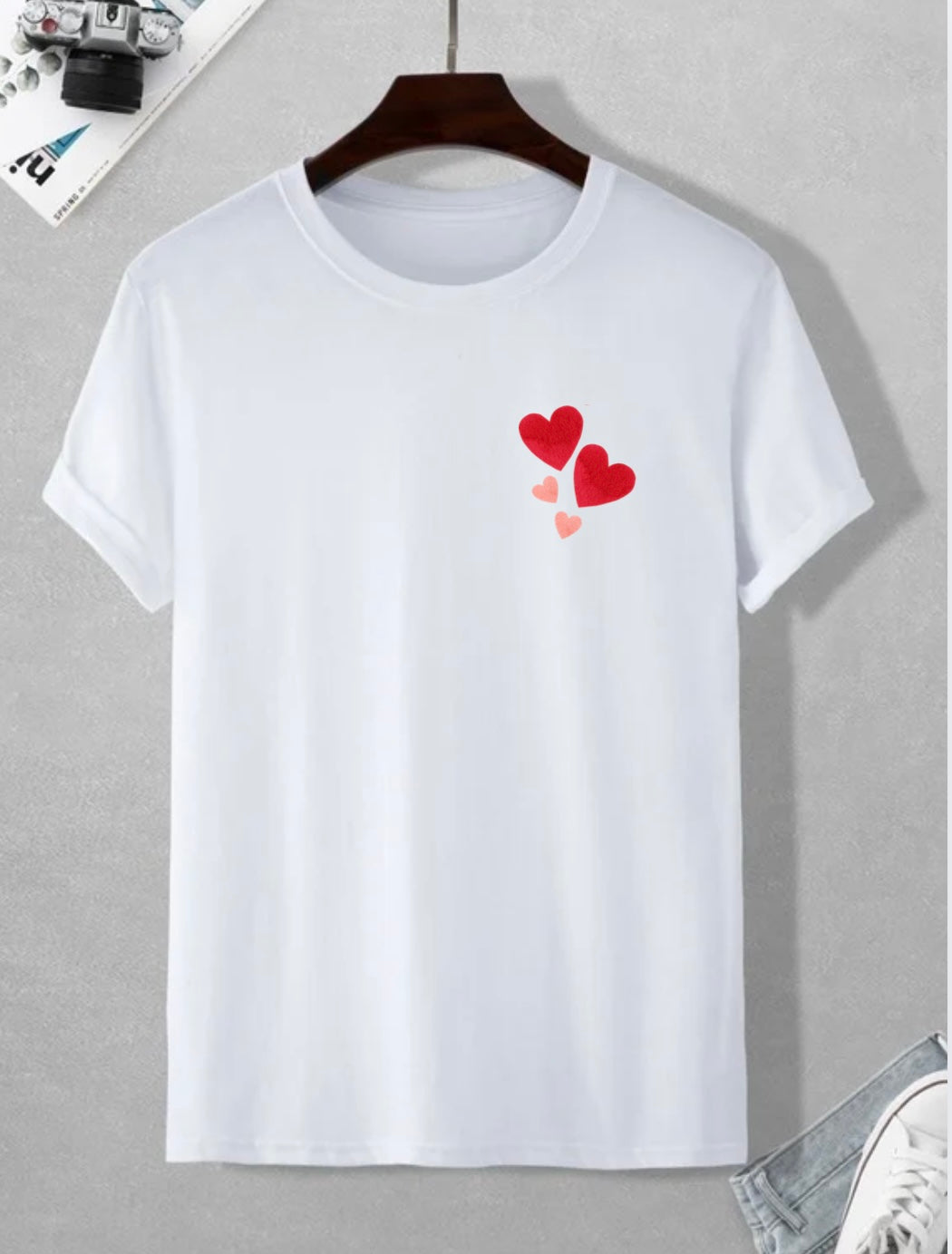 Minimalist Romantic Couple Tee | 190 GSM