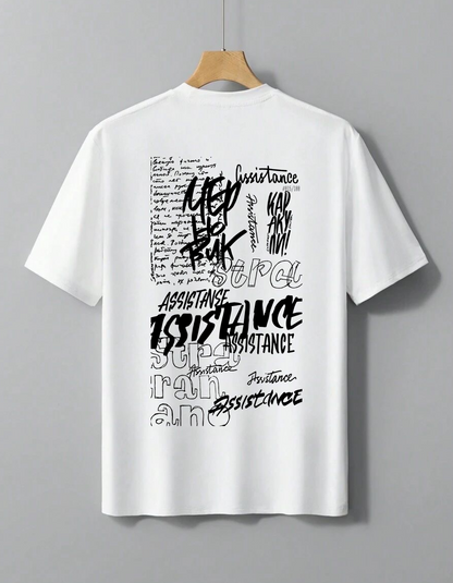 Assistance Typography T-Shirt | 190 GSM