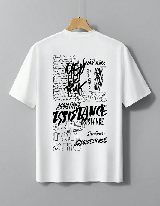 Assistance Typography T-Shirt | 190 GSM