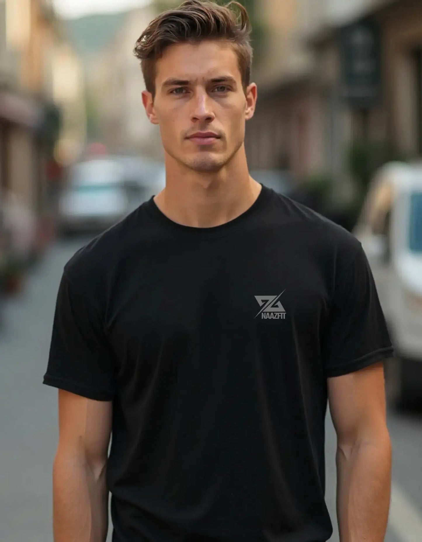 Naazfit premium black t-shirt