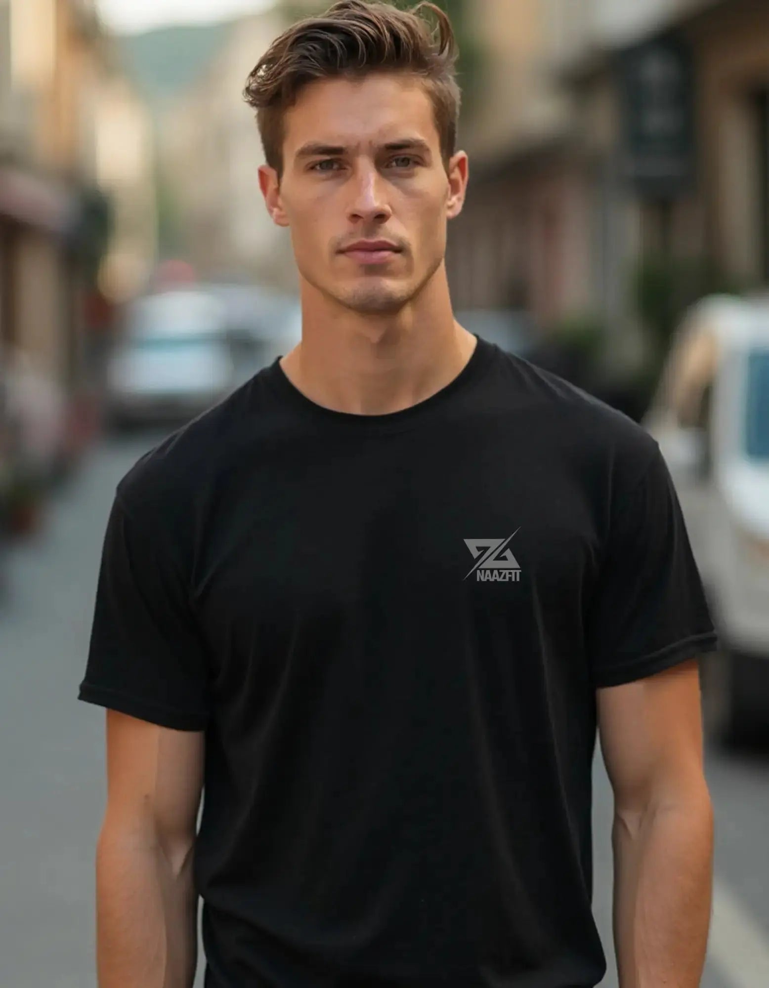 Naazfit premium black t-shirt