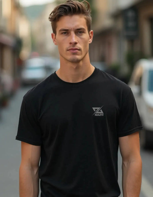 Naazfit premium black t-shirt
